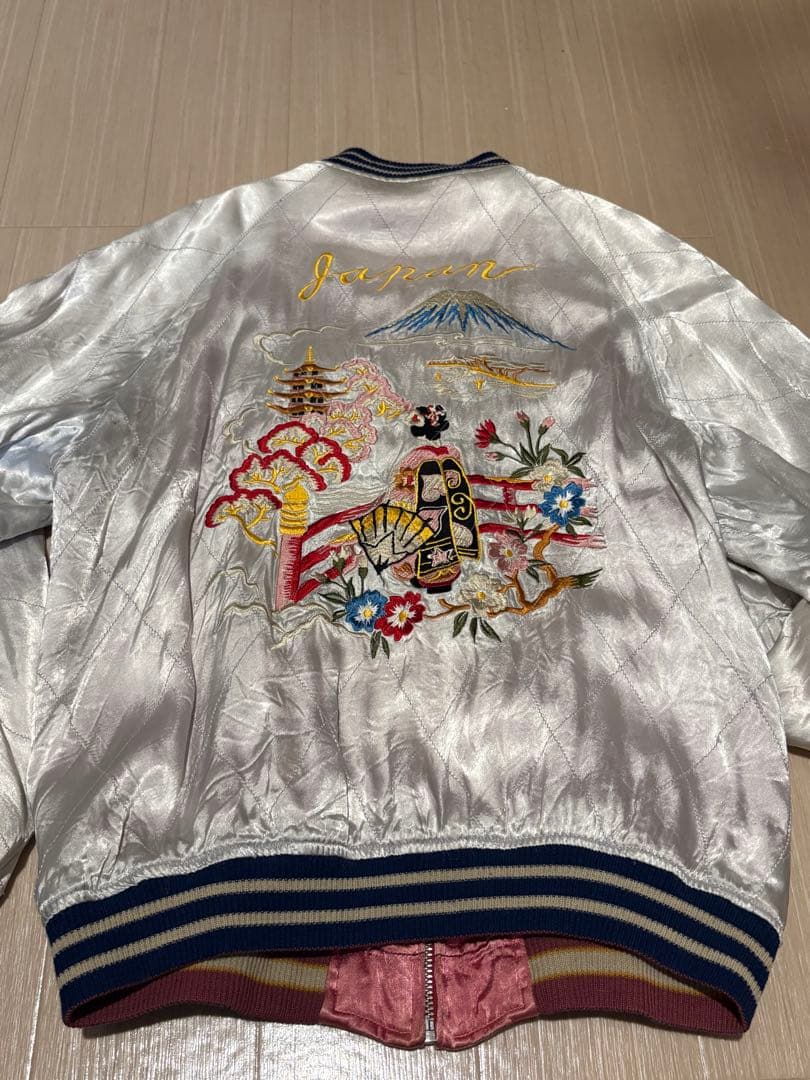 ギリ様90s–00s 梵殷 舞妓刺繍 リバーシブル スカジャン 和柄