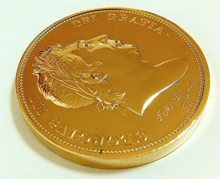 希少 スリーグレイセス ジョージ3世 ピエフォー 金メッキ コイン