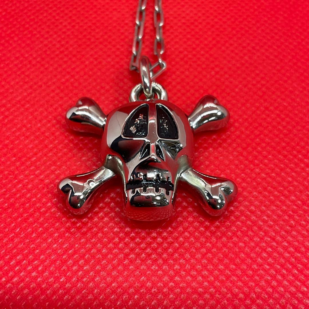 90s オールド】stussy シルバーネックレス スカルデザイン