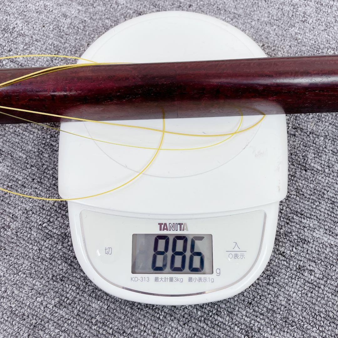 三味線 虎トチ入り紅木 中棹 金細 2枚溝 犬皮 子持ち綾