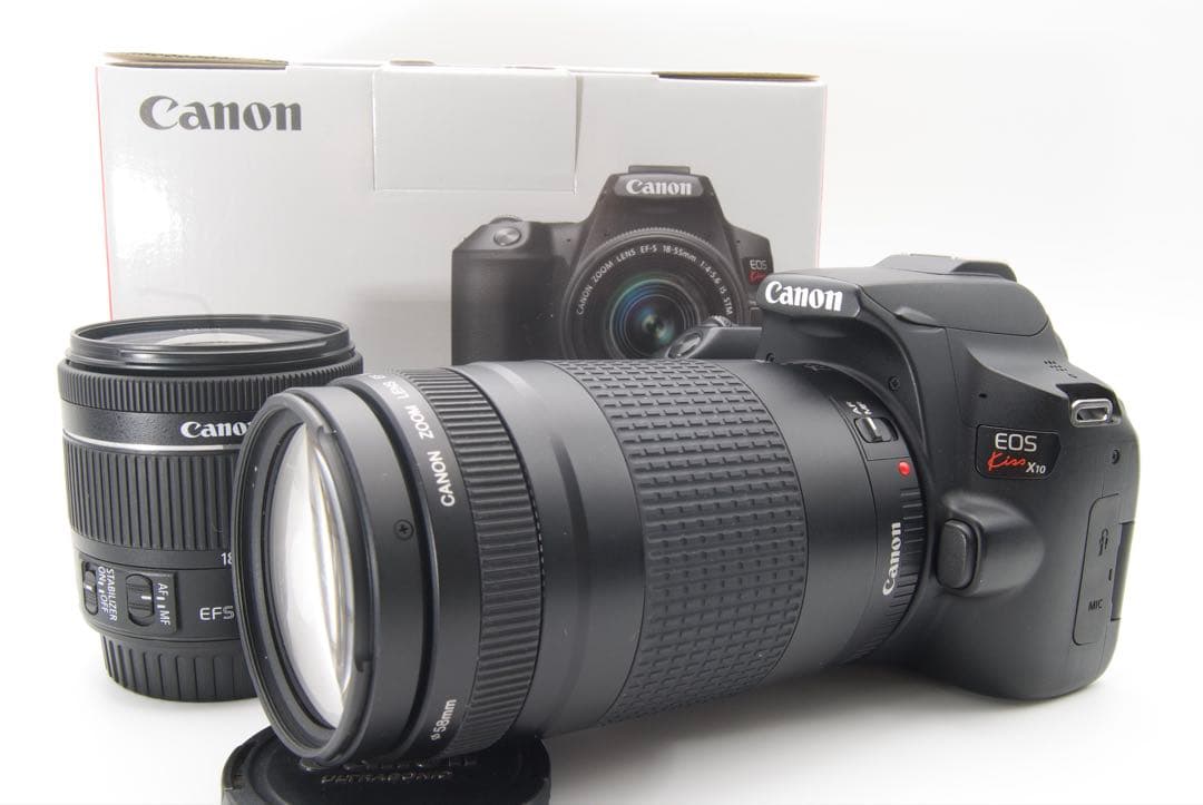 近くから遠くまで撮れる❣️Canon EOS Kiss X10 ダブルレンズ