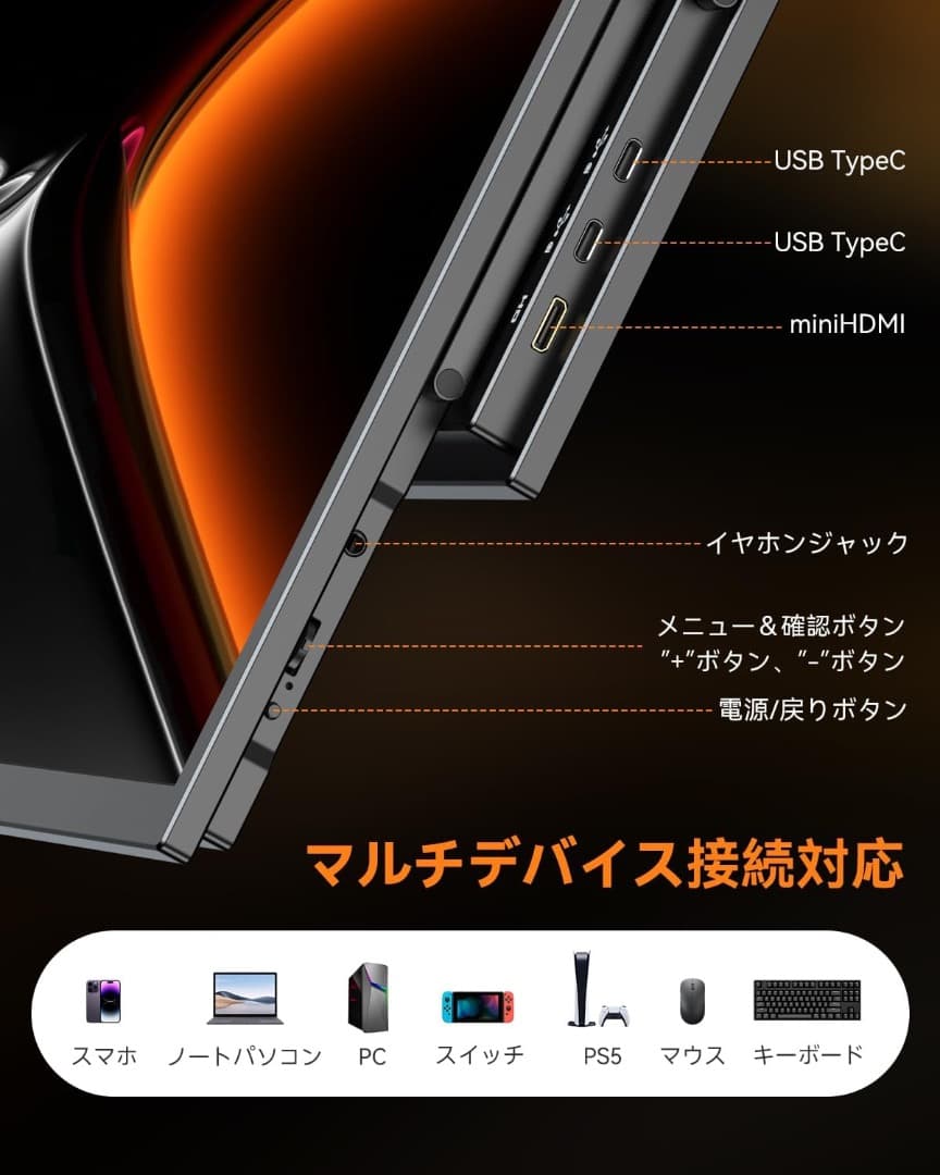 モバイルモニター 18.5インチ 120Hz ゲーミングモニター