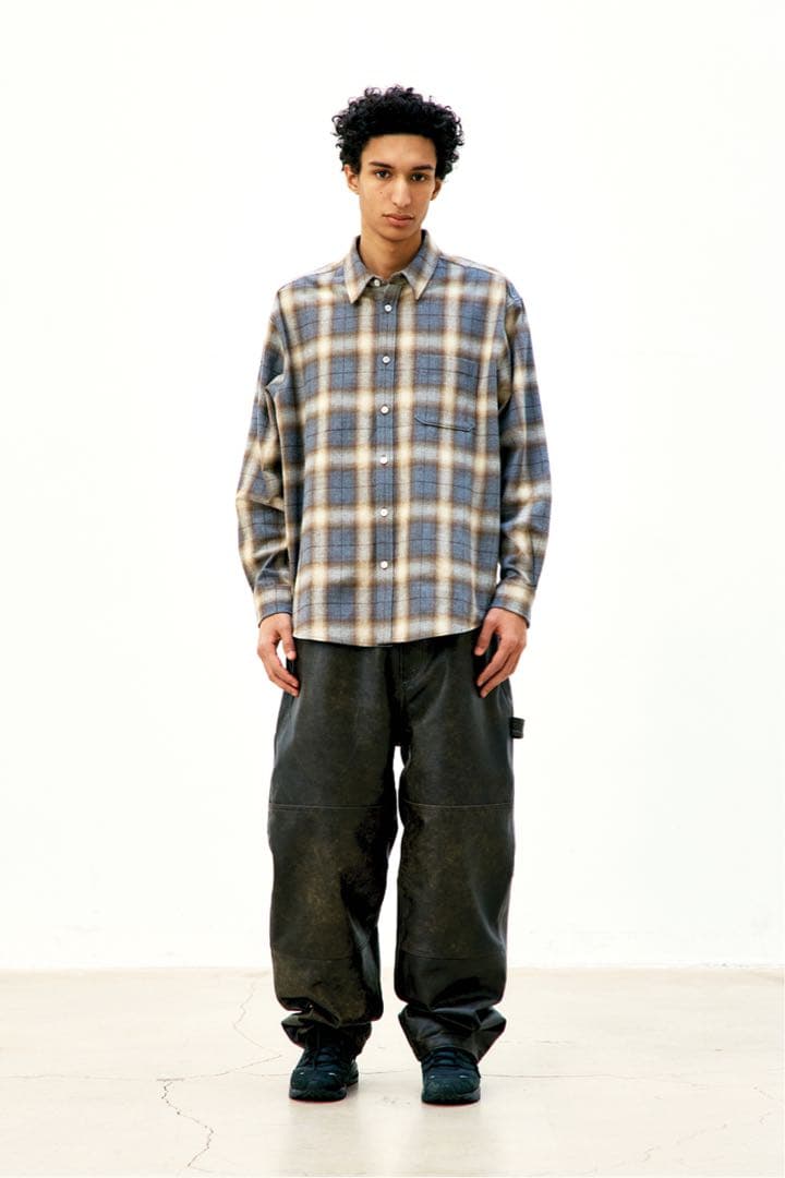 COOR】Ombre Flannel OnePocket CheckShirt - メルカリ