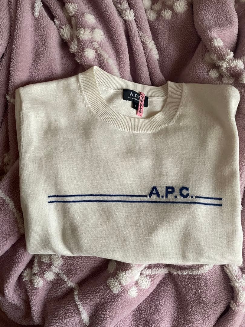 あいみょん着用】A.P.C.アーペーセー ロゴニット ホワイト L 美品