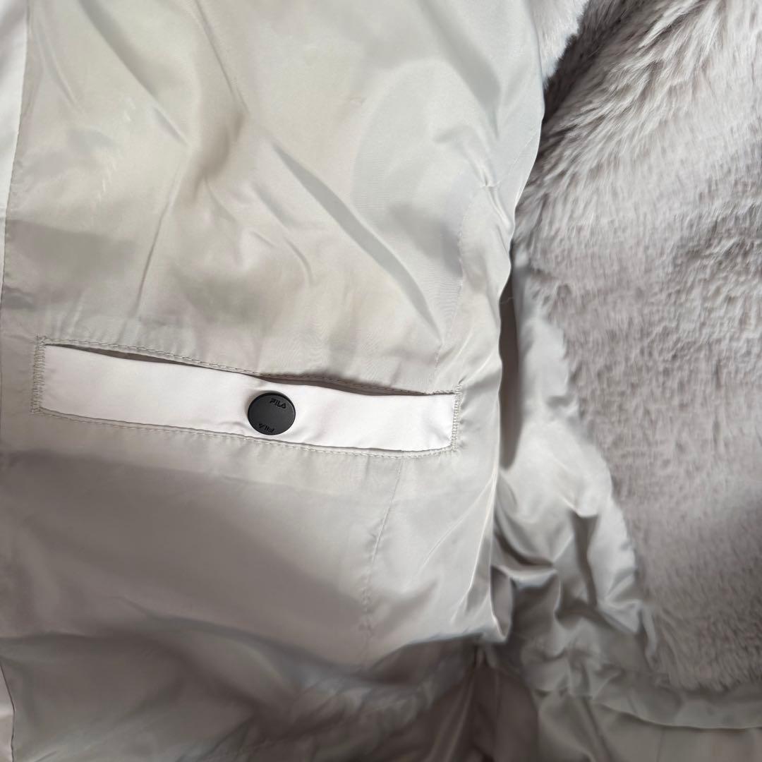 FILA GOLF《新品・未使用》ダウンコート ホワイトLL Aラインロング丈