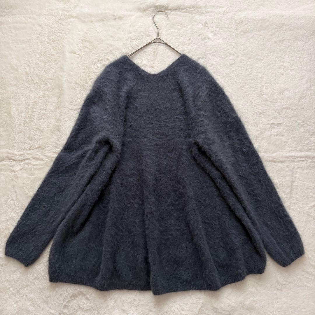 美品✨ビアズリー ファーニットフレアプルーオーバー グレー Fサイズ