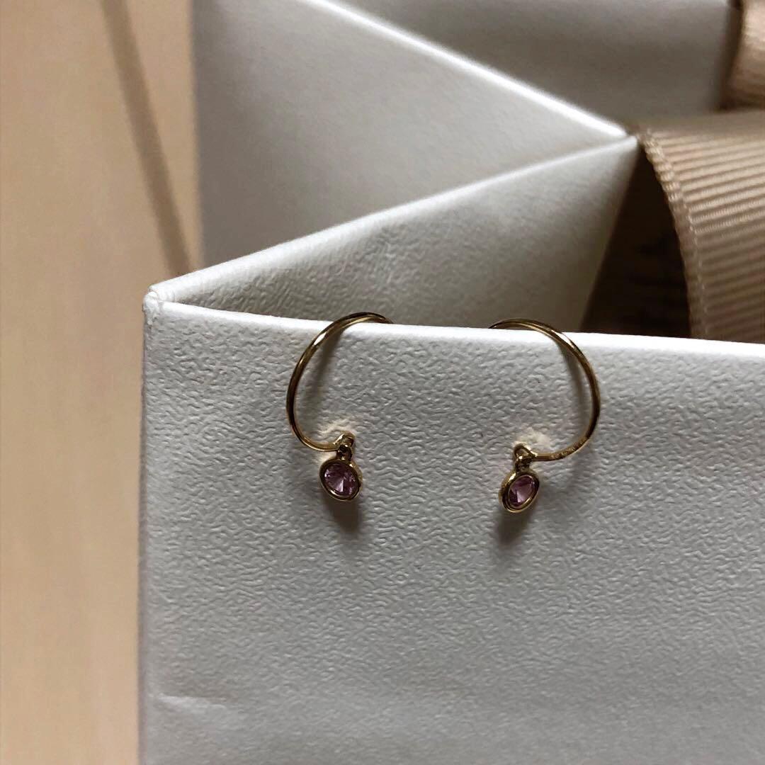 花 様 専用AHKAH K18イエローゴールド ピンクサファイアヌーディー