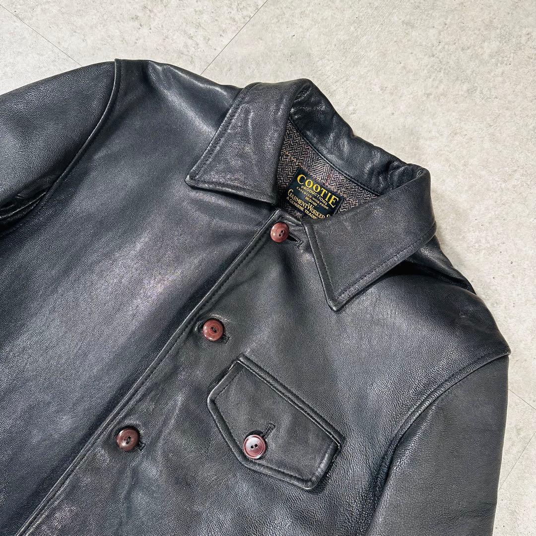 COOTIE クーティ ゴートレザージャケット ブラック サイズM - メルカリ
