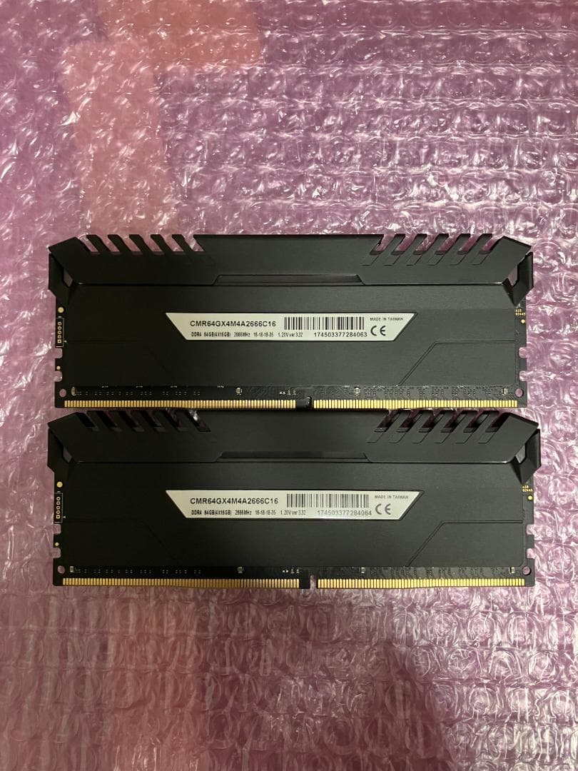 メモリ 16GB×4枚=64GB DDR4 Corsair RGB 動作保証