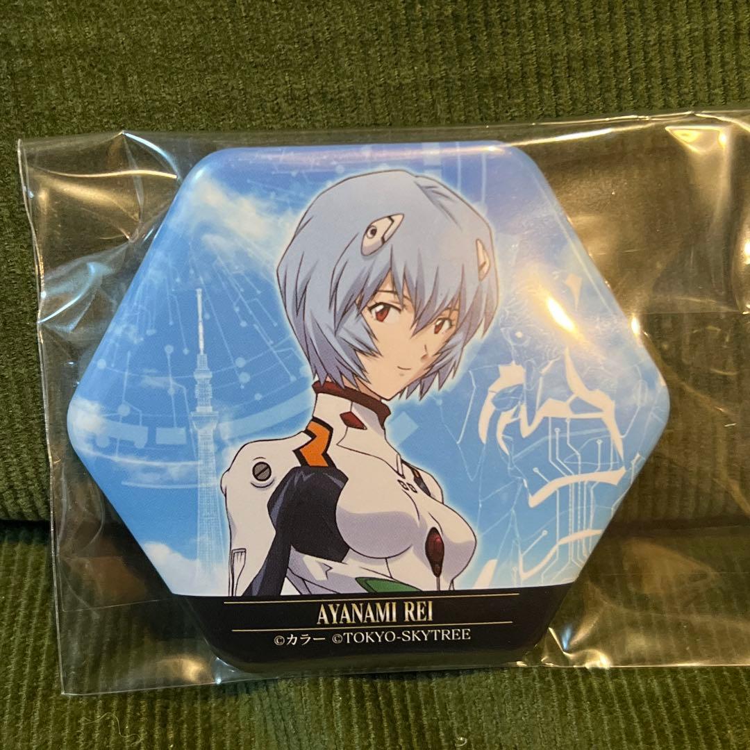 エヴァンゲリオン トウキョウ スカイツリー 缶バッジ 綾波レイ 零号機