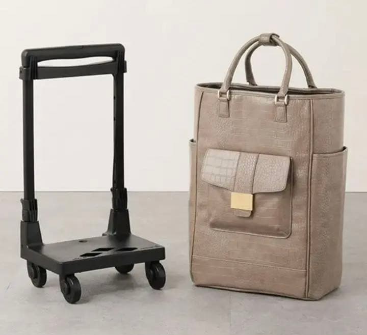 Lサイズ＞スワニートートキャリークロコダイル型押し4輪ストッパー