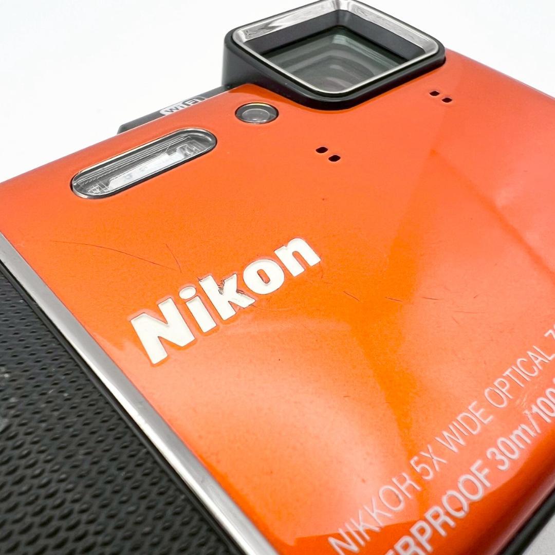 【完動品】Nikon COOLPIX AW130 コンデジ オレンジ 動作確認済