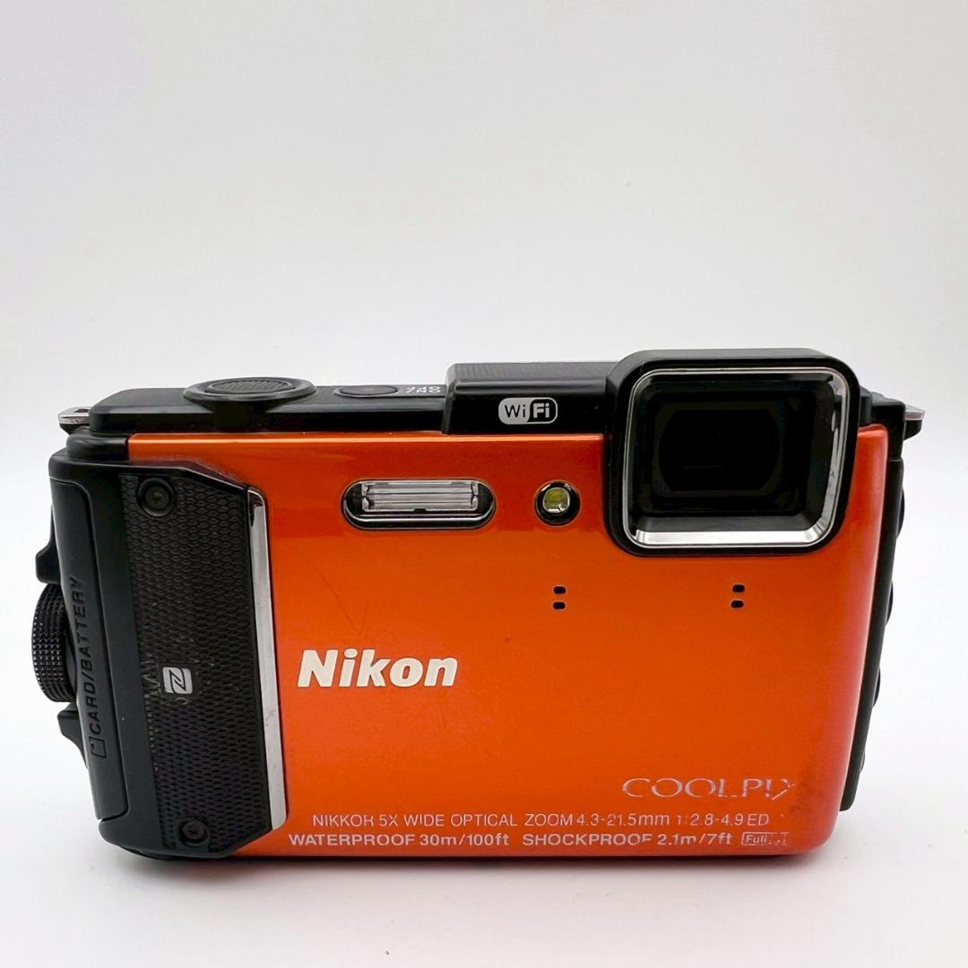 【完動品】Nikon COOLPIX AW130 コンデジ オレンジ 動作確認済