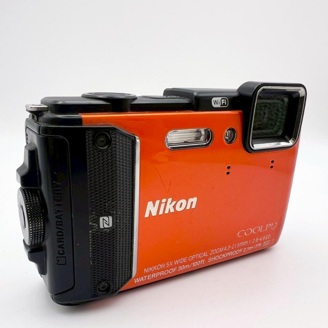 【完動品】Nikon COOLPIX AW130 コンデジ オレンジ 動作確認済