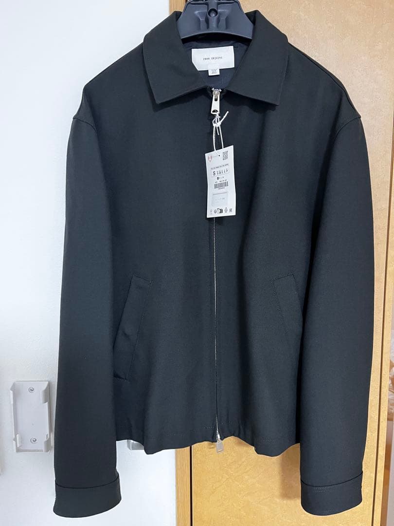 新品未使用 ZARA ORIGINZ ウールシャツジャケット S ダークグレー