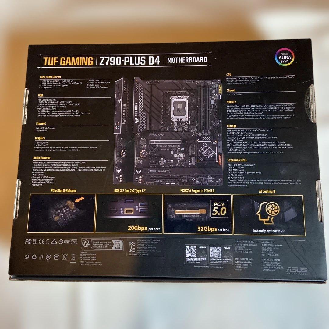 ASUS TUF Gaming Z790-PLUS D4 マザーボード