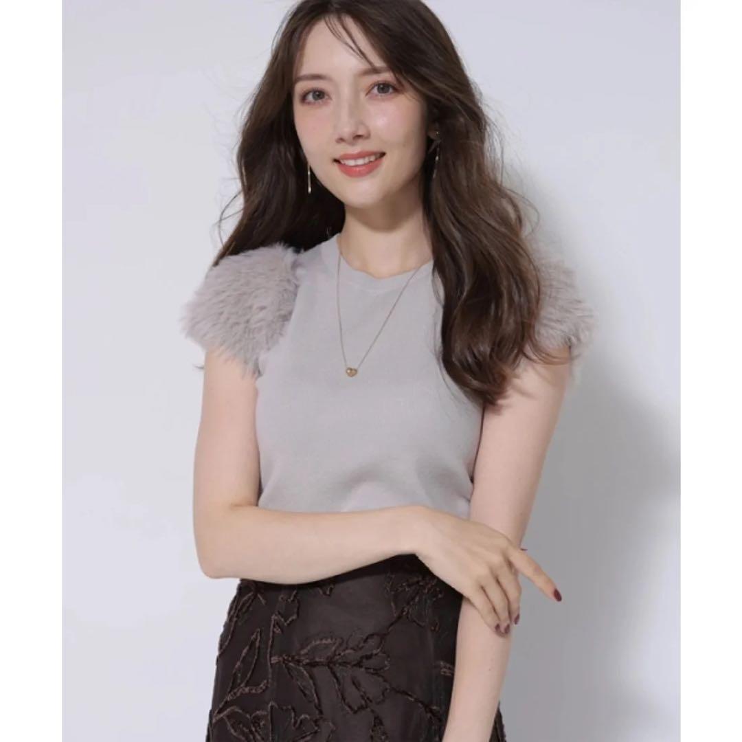 アプワイザーリッシェ 新品 ふわふわスリーブニットプルオーバー