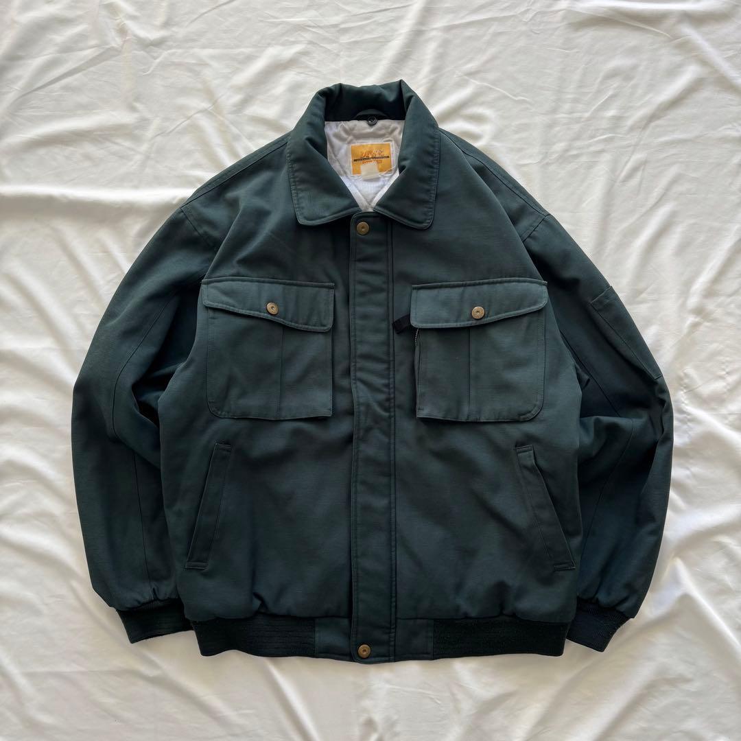 90's vintage 中綿ブルゾン 短丈 ダークグリーン アメカジ シティー