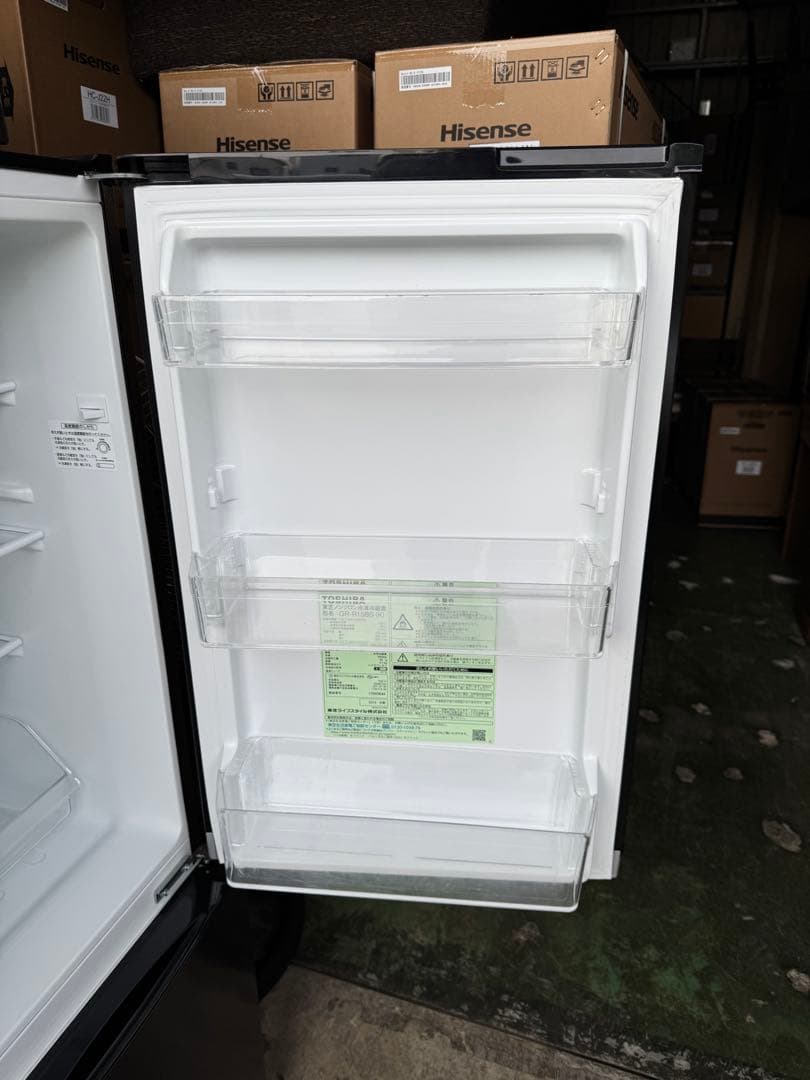 東芝 冷蔵庫 GR-R15BS(K) 2020年製 2ドア 右開き 183L