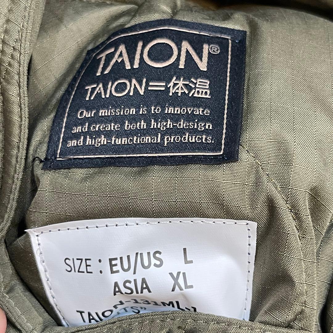 TAION【タイオン】キルティング ダウンパンツ オリーブ XLの通販はau