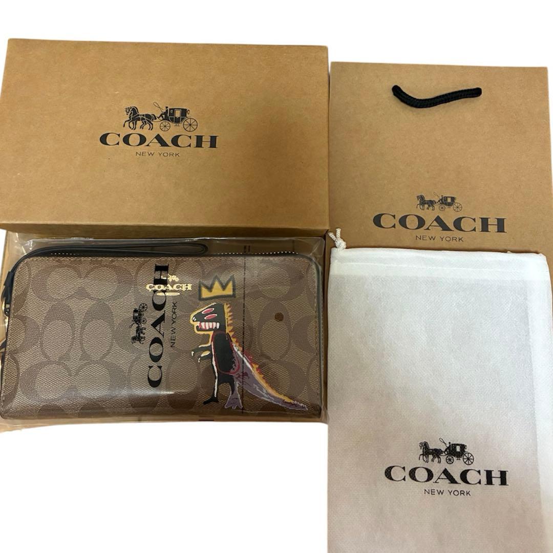 ✨新品未使用✨COACH バスキアコラボ 恐竜長財布 シグネチャー ✨限定