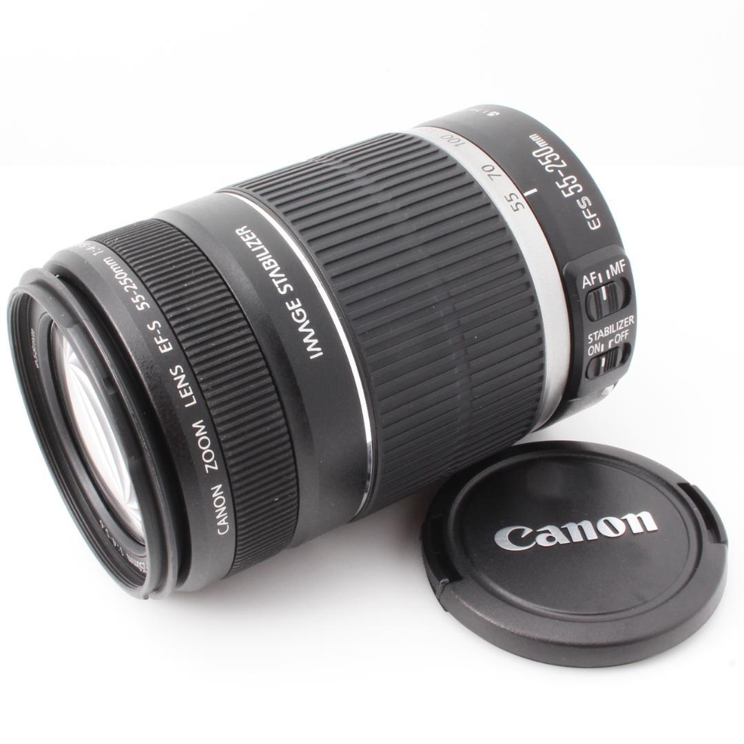 美品　Canon EF-S 55-250mm IS 望遠レンズ　手ぶれ補正　箱付