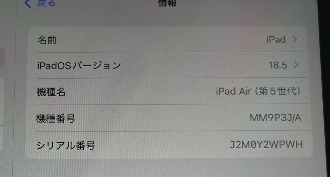 S*h様 iPad Air (第5世代) 256GB スターライト 良品