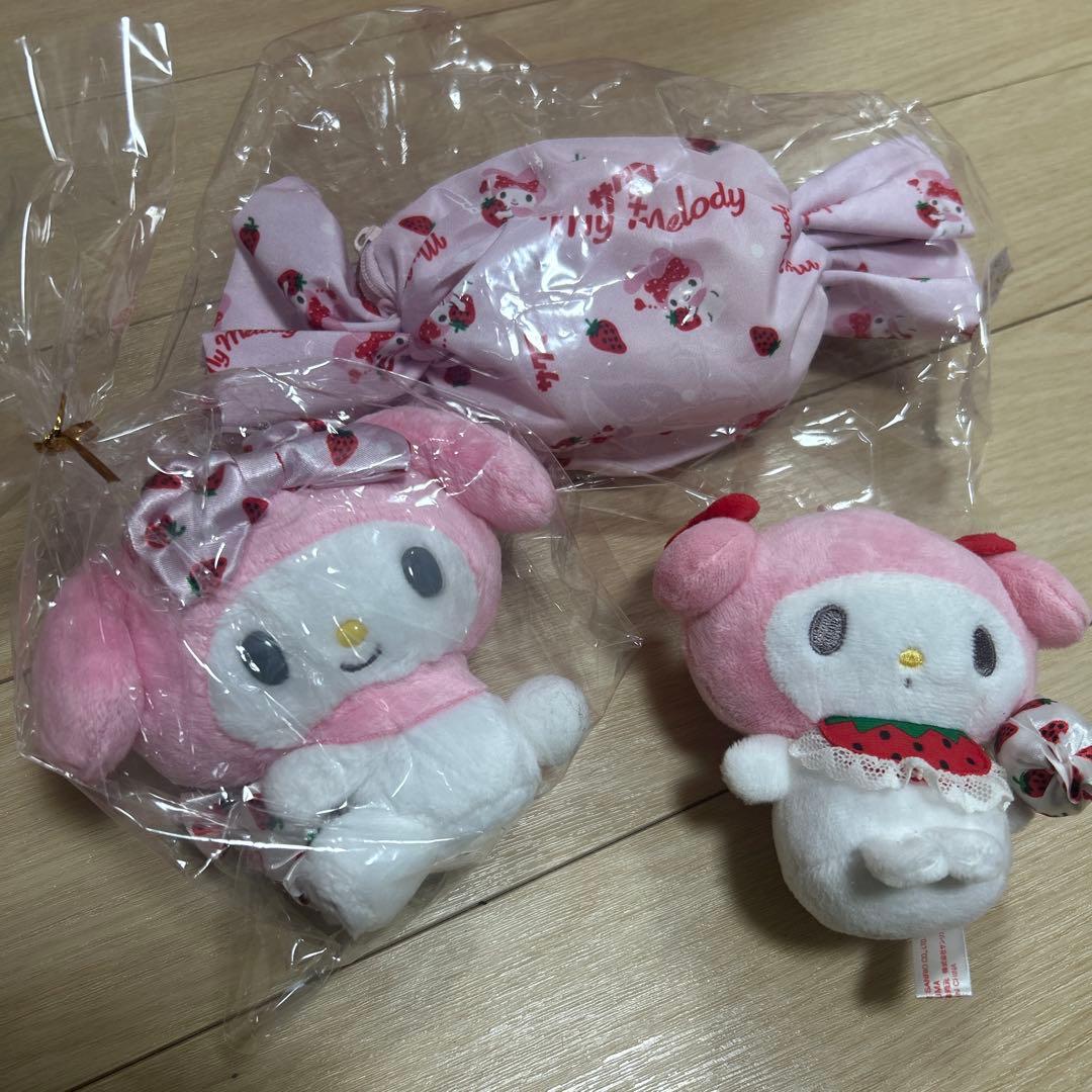 マイメロディ サクマセット♡ マイメロディ ふわふわスノー・サクマいちごみるくコラボ・フェアリー