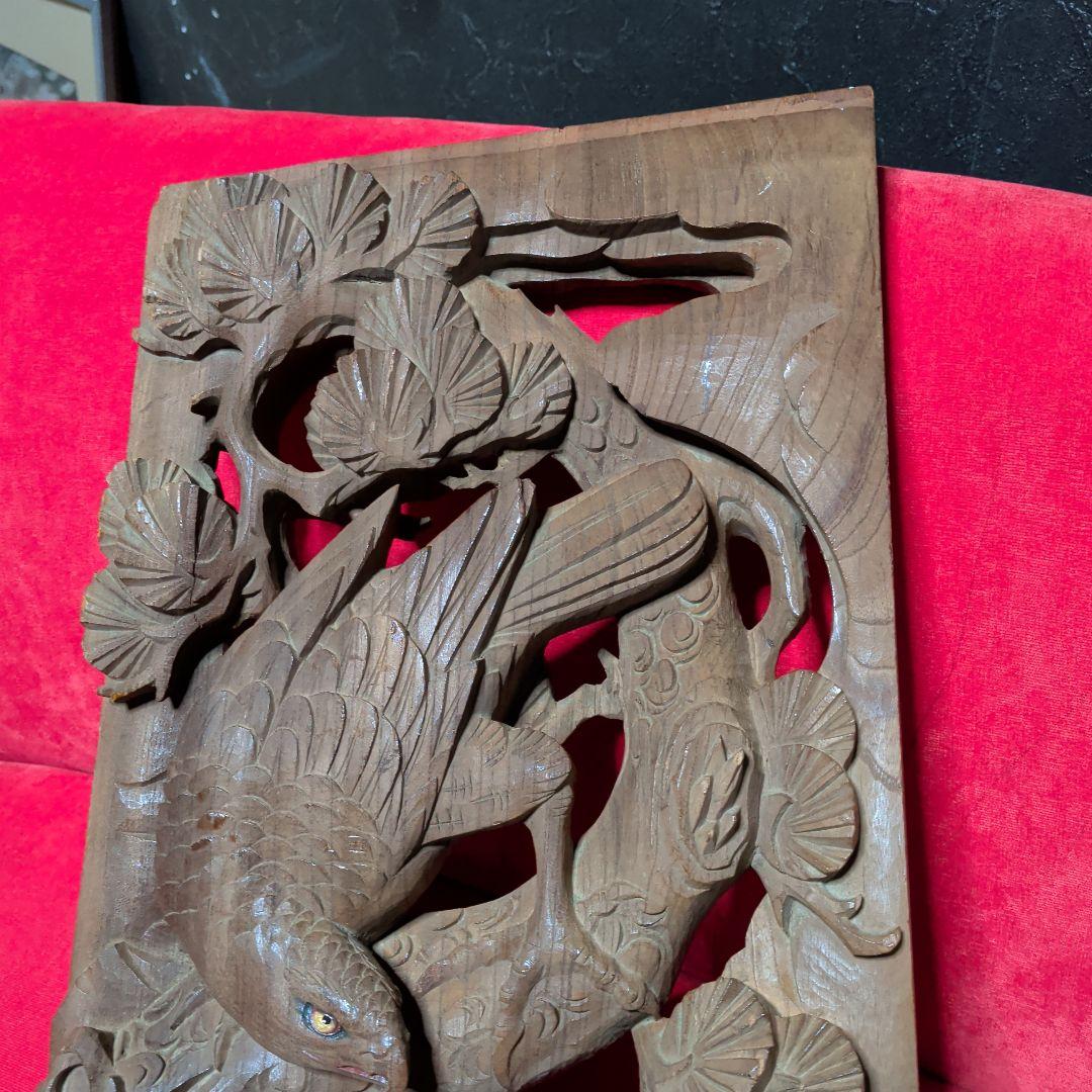 木彫り 彫刻 欄間 鷹 鳥 和柄 置物 だんじり 山車 - メルカリ
