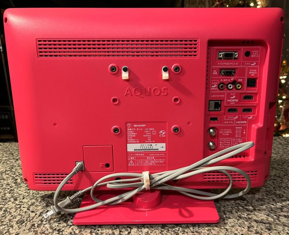 ★シャープ(SHARP)アクオス/LC 19K5-P (ピンク) 美品