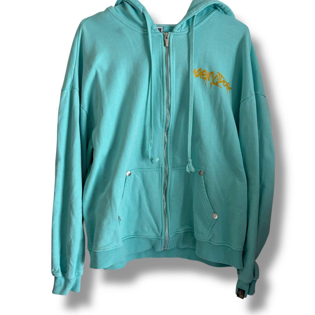 ナスティードッグ ジップアップ パーカー フーディー バックプリント