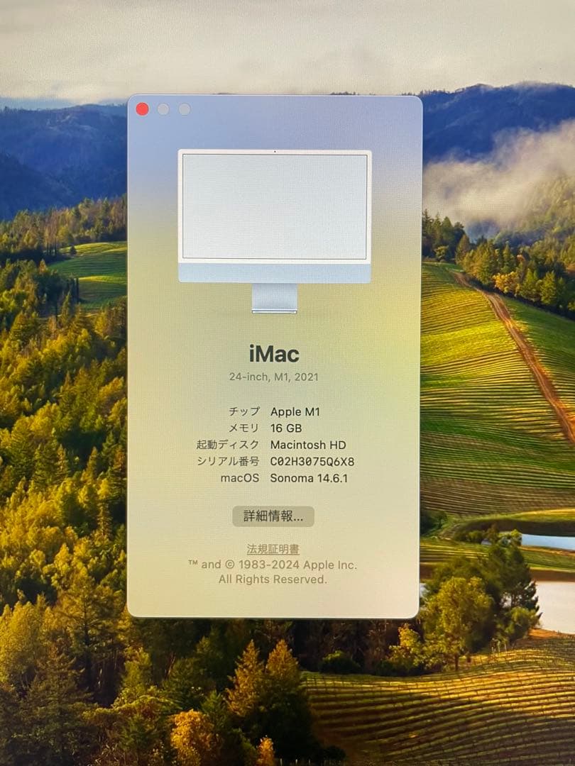 apple 24インチ ブルー iMac 4.5K Retinaディスプレイ
