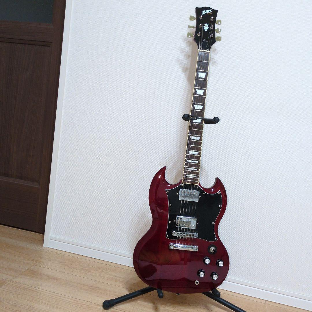 Blitz by Aria Pro ii SGタイプ Blitz by AriaProII BSG-STD WR SGタイプ ワインレッド エレキギター