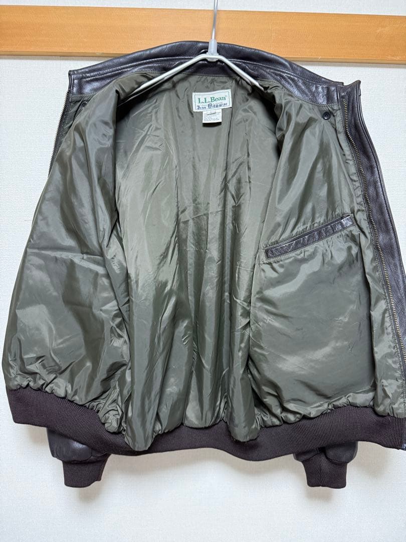 【えいごー】70S L.L.Bean ゴートスキン A-2 レザー