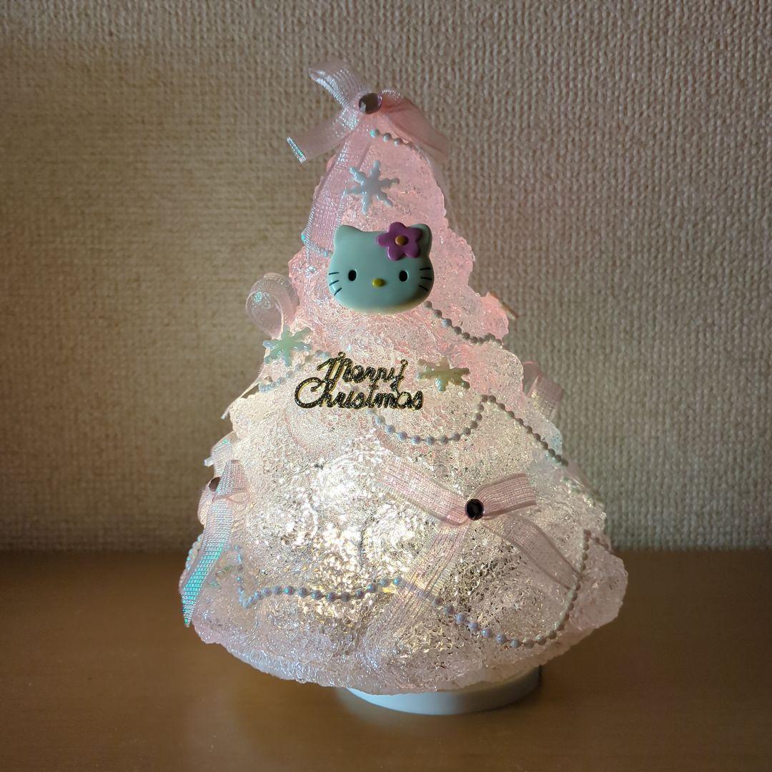 サンリオ ハローキティライト付きクリスマス クリアツリー ピンク