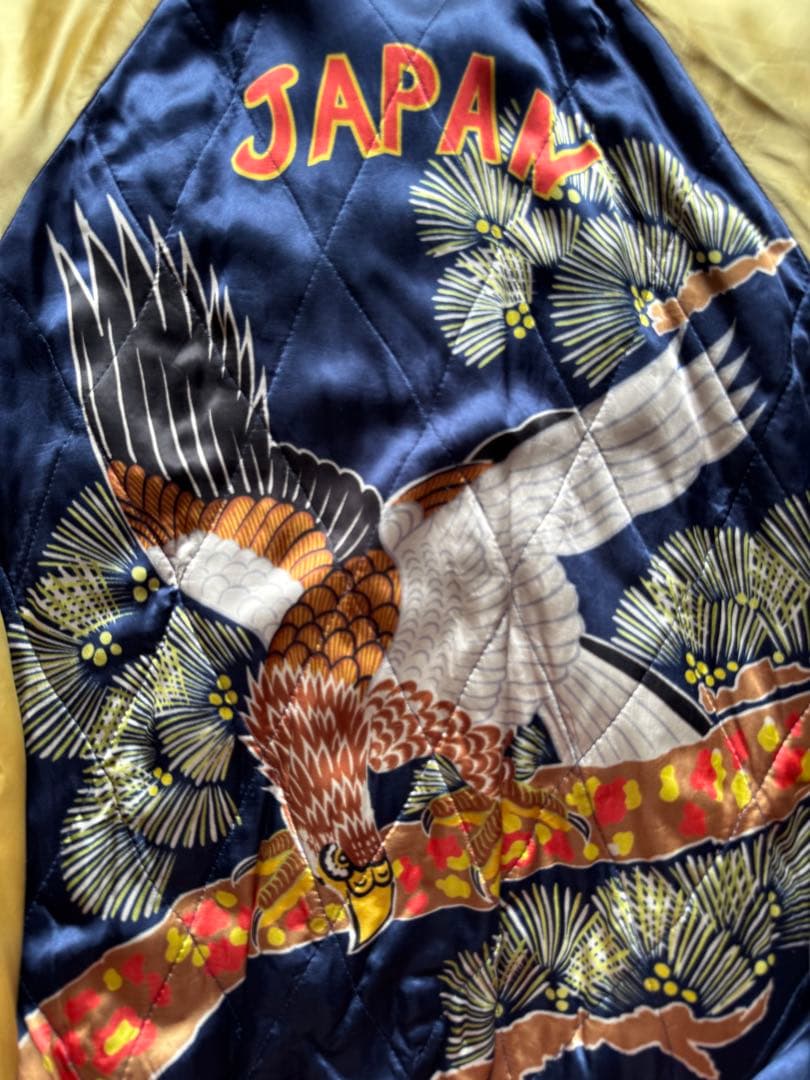 ヴィンテージ・ビンテージ品☆ ウエアハウス刺繍スカジャンゴールド