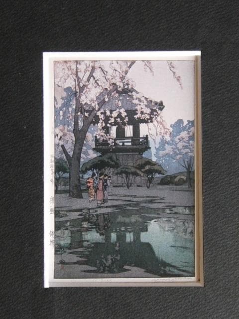 吉田博、【鐘樓】、希少な額装用画集より、美品、日本人画家、新品額装