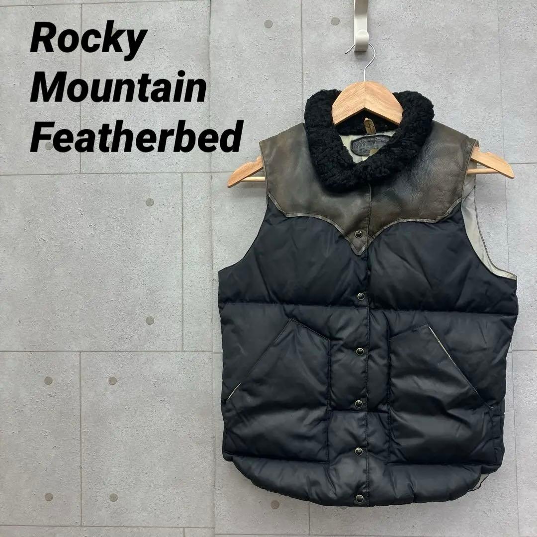 RockyMountainFeatherbed ダウンベスト 9/10 黒 - メルカリ