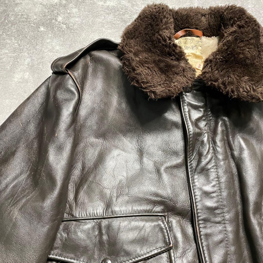 70s Schott G-1 フライトジャケット デカtalon zip】 - メルカリ