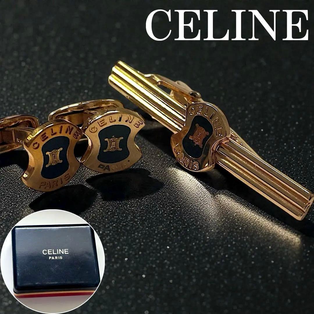 箱付き✨CELINE ネクタイピン カフス セット トリオンフ マカダム