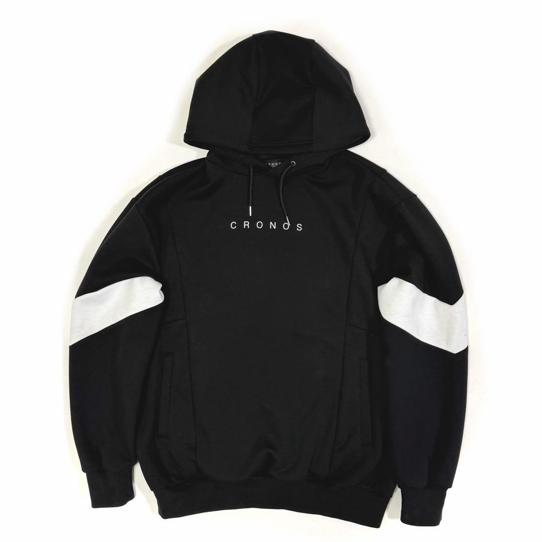 CRONOS クロノス パーカー スウェット トレーニング ブラック M CRONOS クロノス スウェット セットアップ パーカー M パンツ S 黒