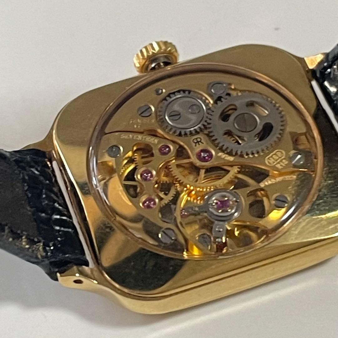 稼動品 希少 レビュートーメン 純正ベルト 3Pダイヤ スケルトン 手巻き