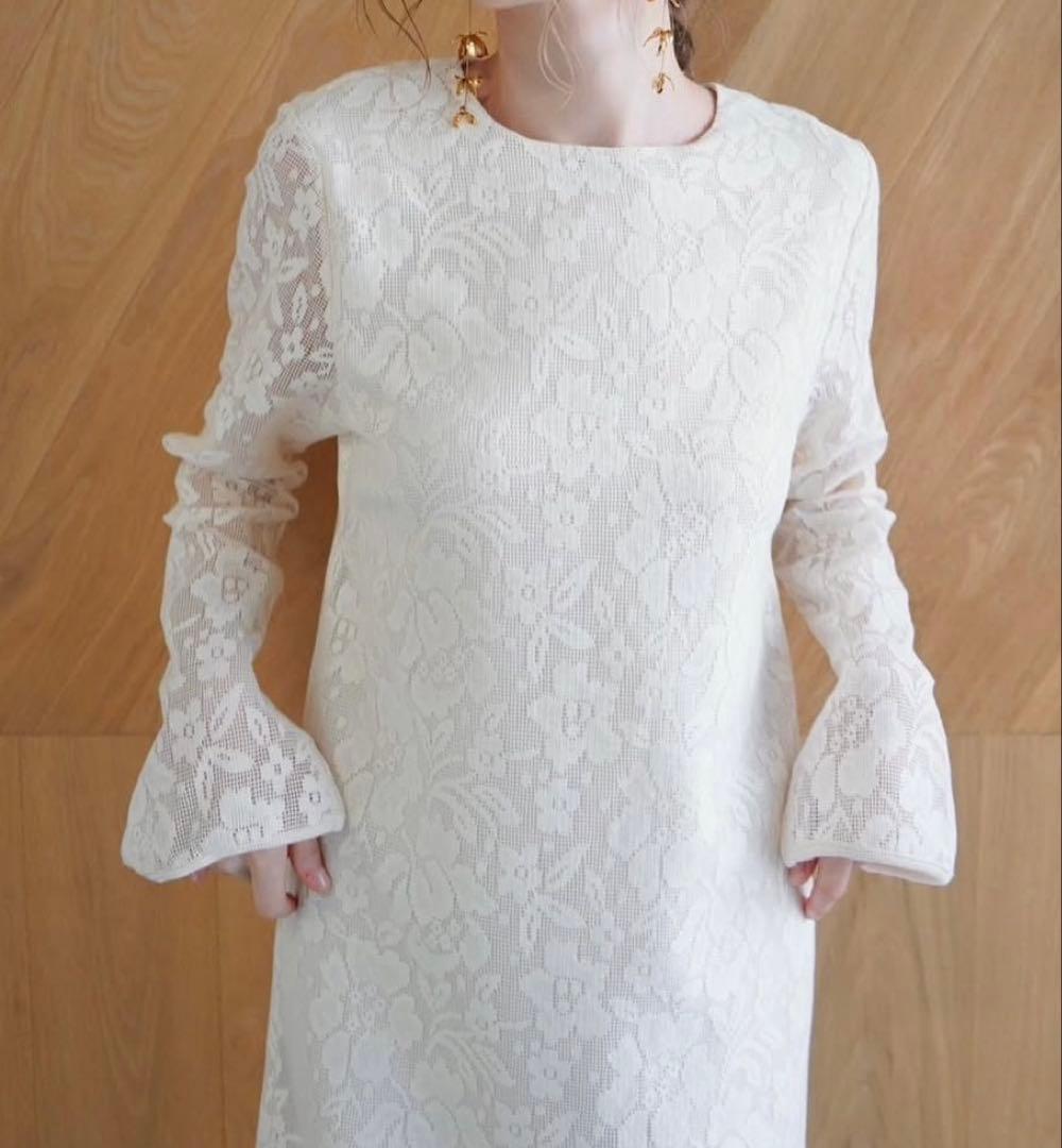 【新品・未使用】《Acka.》all lace one-piece レースワンピ