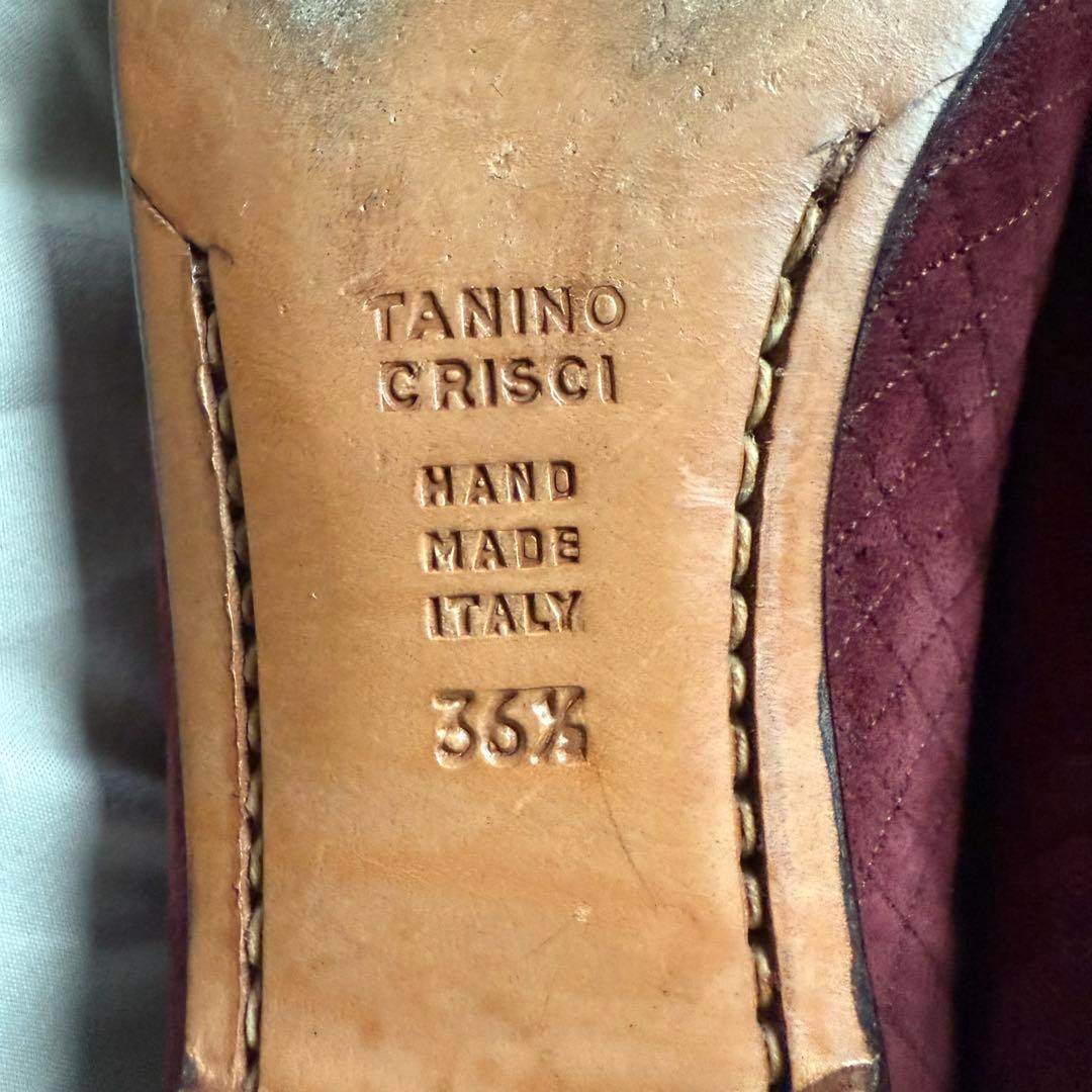 美品☆タニノクリスチー/異素材/バイカラー/スエード/レザー/パンプス/23.5