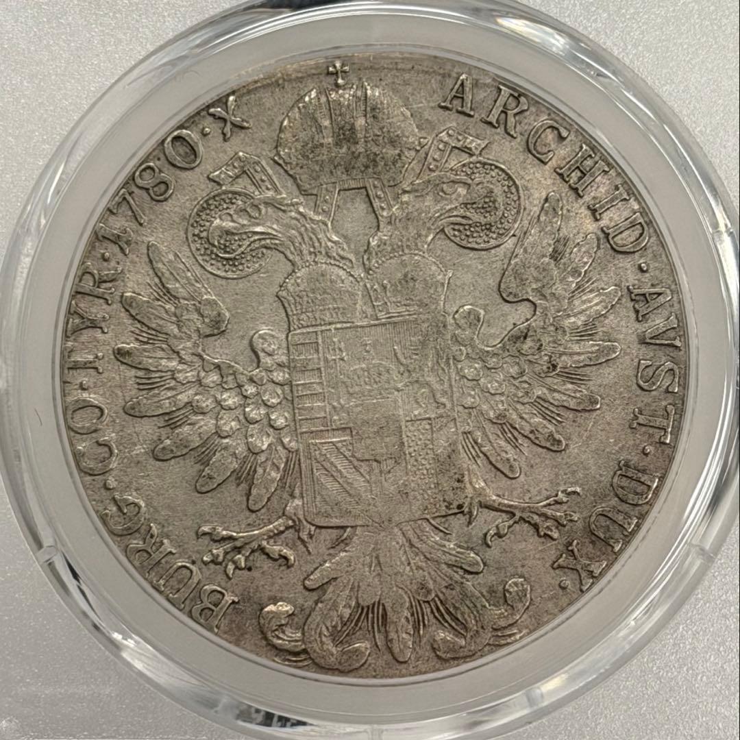 1780年（後鋳弊）オーストリアマリア・テレジアターレル 大型銀貨 PCGS
