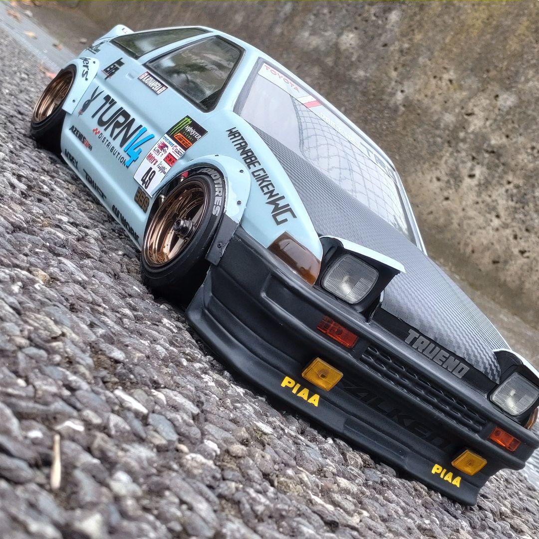 AE86 TRUENO 3DR ラジドリ ボディ D-CRAFTリトラ LED付 D-CRAFT AE86 リトラユニット ノーマルレンズ仕様 | RC PARTS LABO