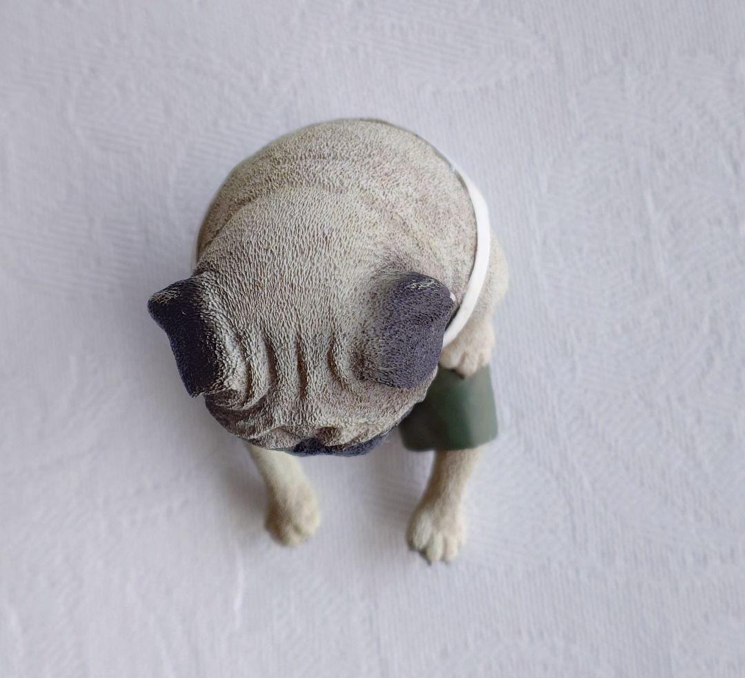 朝隈俊男 犬の留守番 ユージン 哀愁 パグ ビッグサイズ 陶器 置物 レア