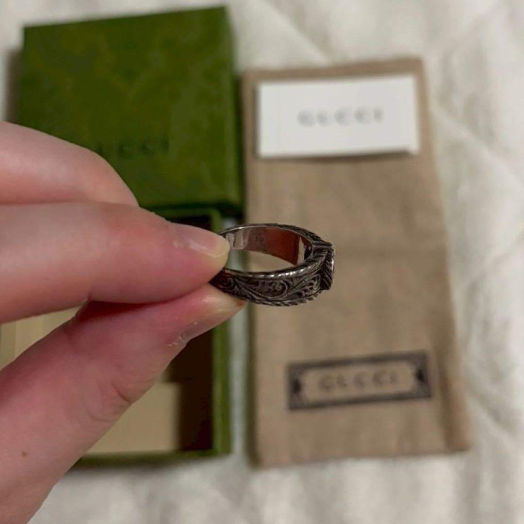 GUCCI インターロッキングG アラベスク リング 19号 - メルカリ