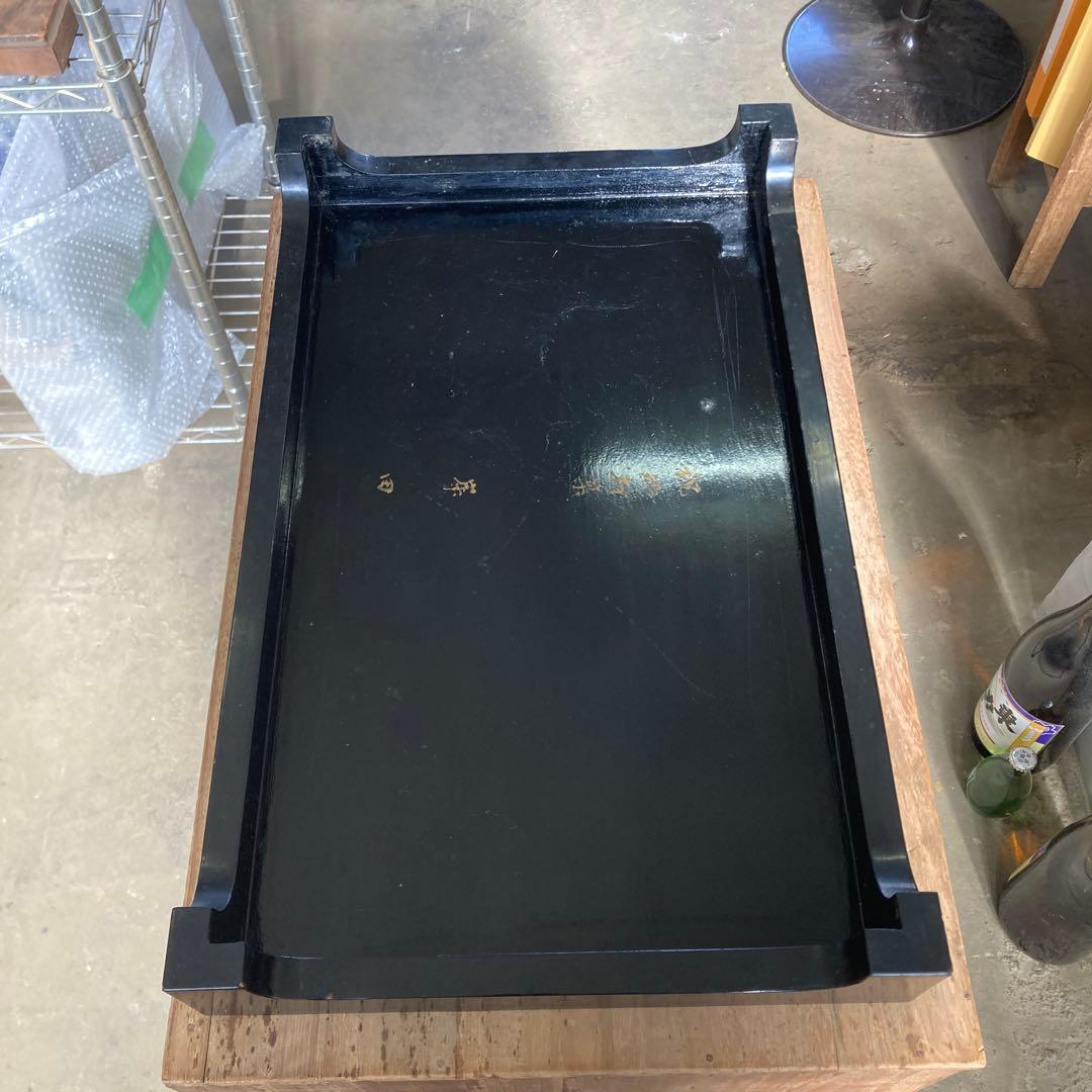 私*座様 希少 金工師 堀晴伸 造 双鯉 銀鯉 漆器台 木箱付き