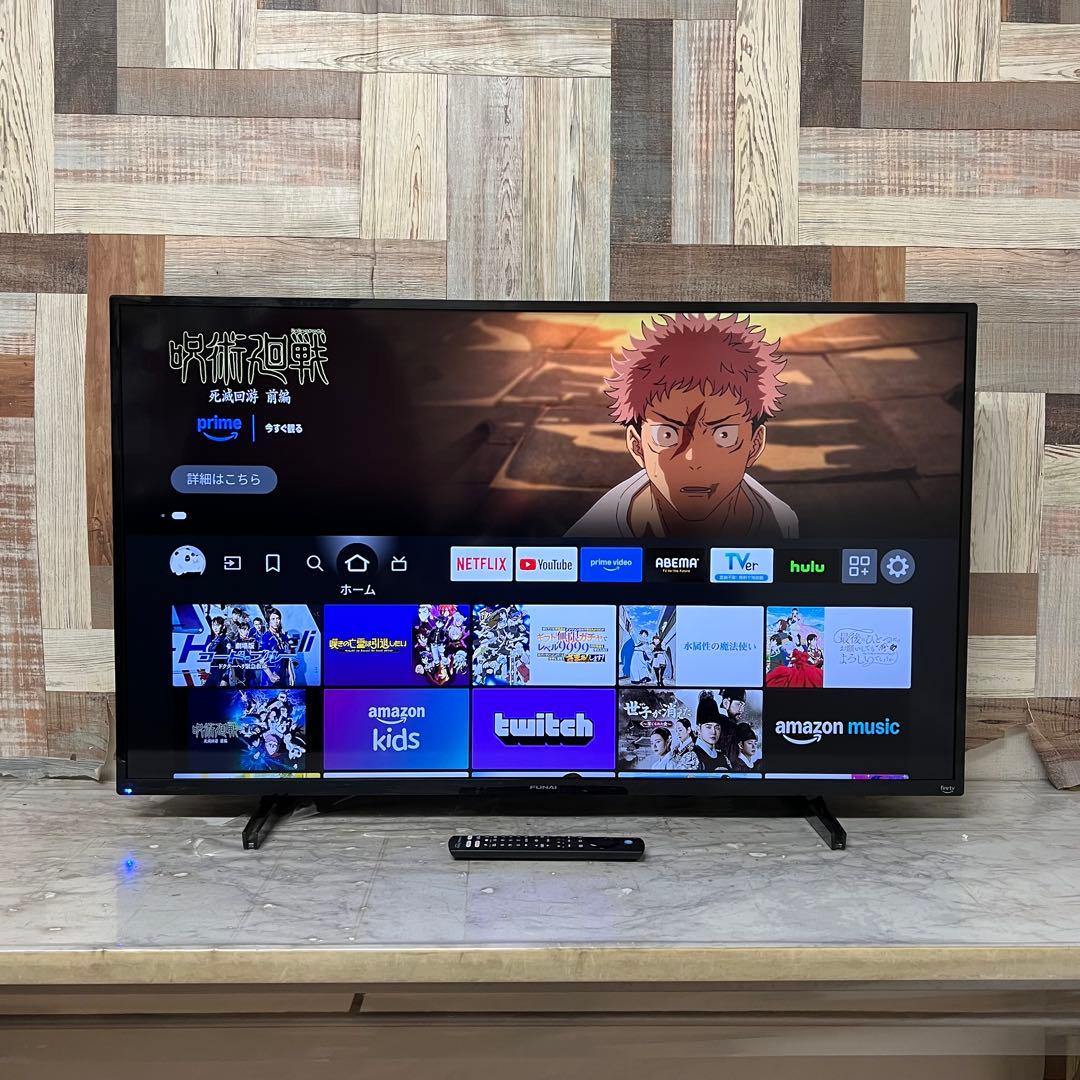 即日受渡❣️全国送料込フナイ43型Fire TV搭載4Kスマートテレビ